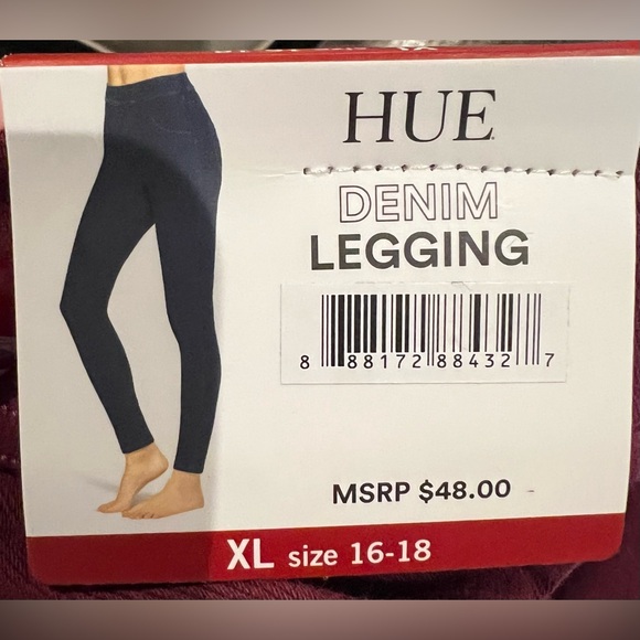 HUE - NWT - XL - Burgundy - Looks like Jeans - Feels like Leggings - Picture 11 of 11
